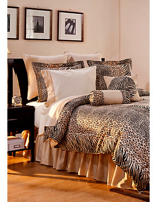 BLACK WHITE SAFARI ZEBRA KINGDOM 6-8pc Comforter Set  King Queen Full Twin Sizes 