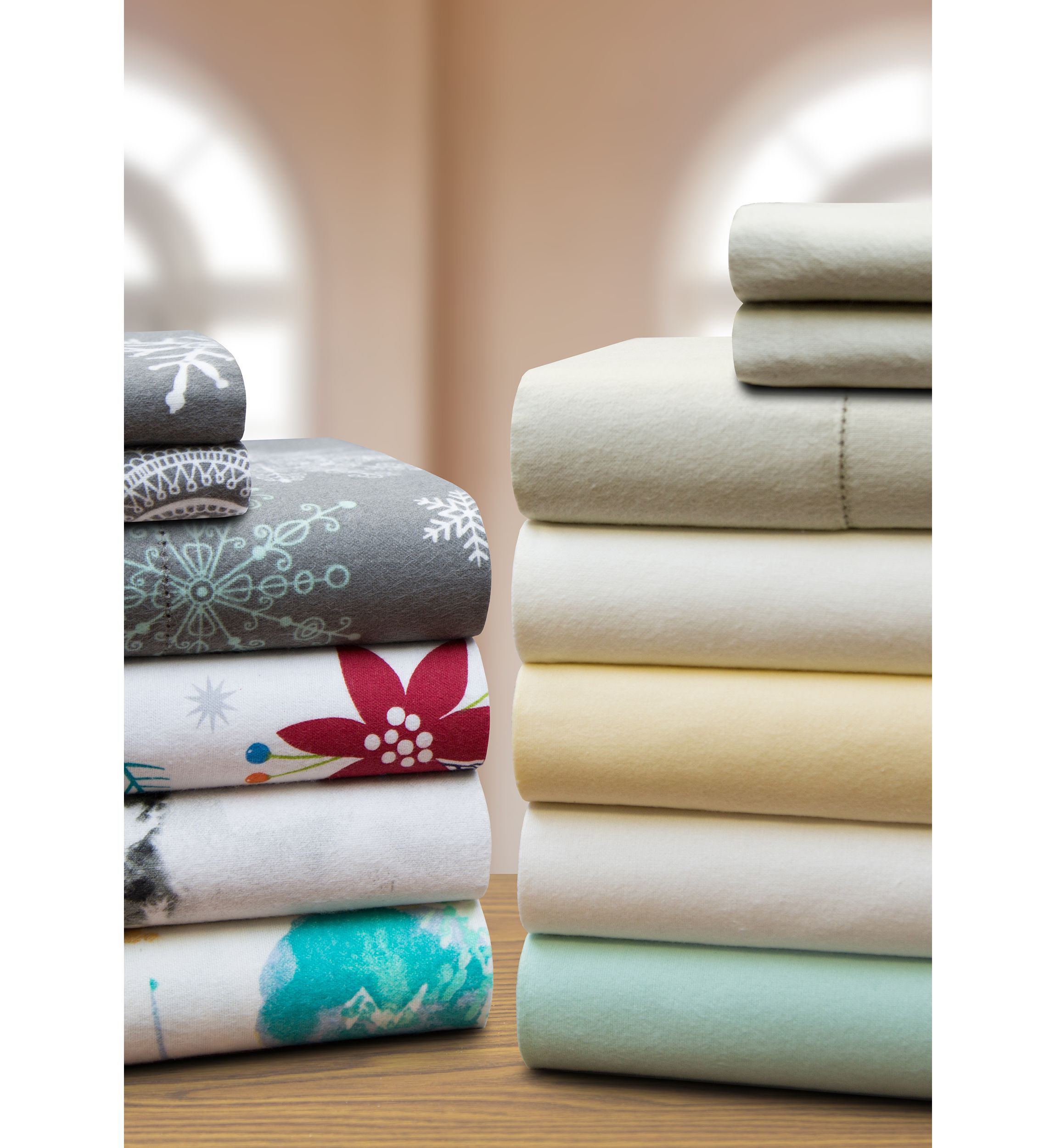 Celeste Home Velvet Soft Luxury Cotton Flannel Sheet Set