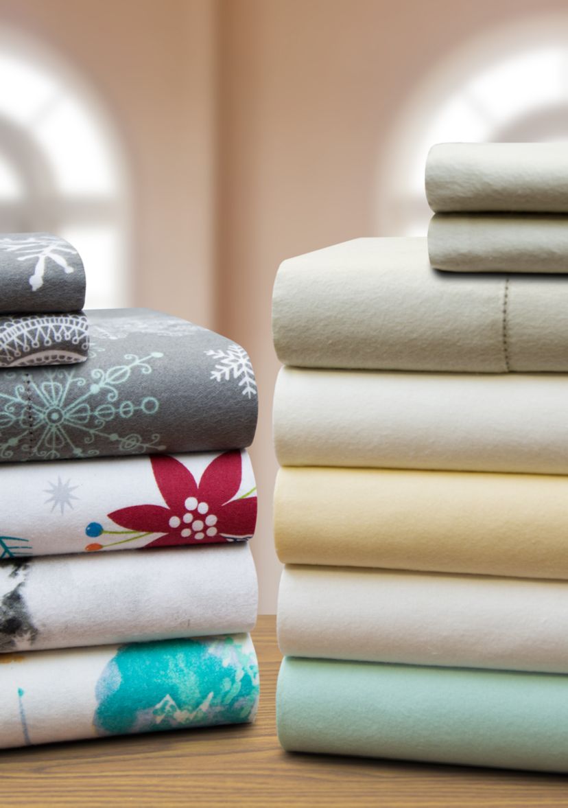 Celeste Home Velvet Soft Luxury Cotton Flannel Sheet Set