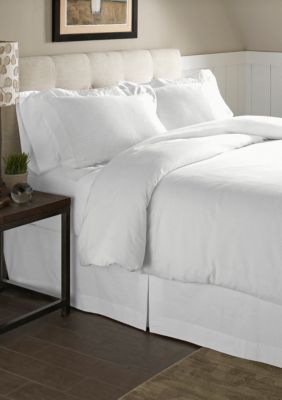 Pointehaven Super Heavy Weight Cotton Duvet Set, White, Full/Queen