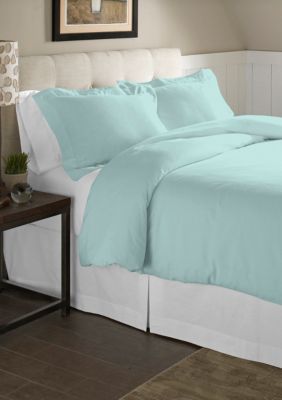 Pointehaven Super Heavy Weight Cotton Duvet Set, Turquoise, King