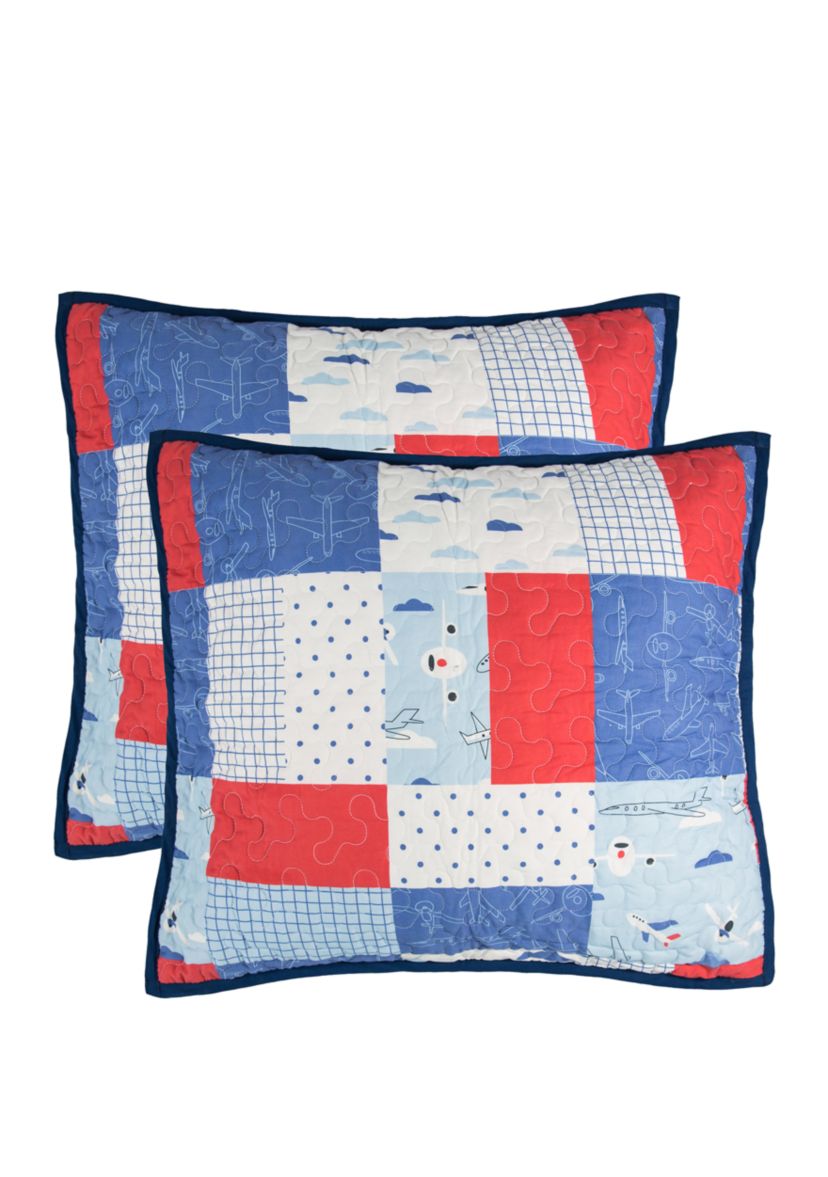 Lullaby Bedding Airplane Euro Shams