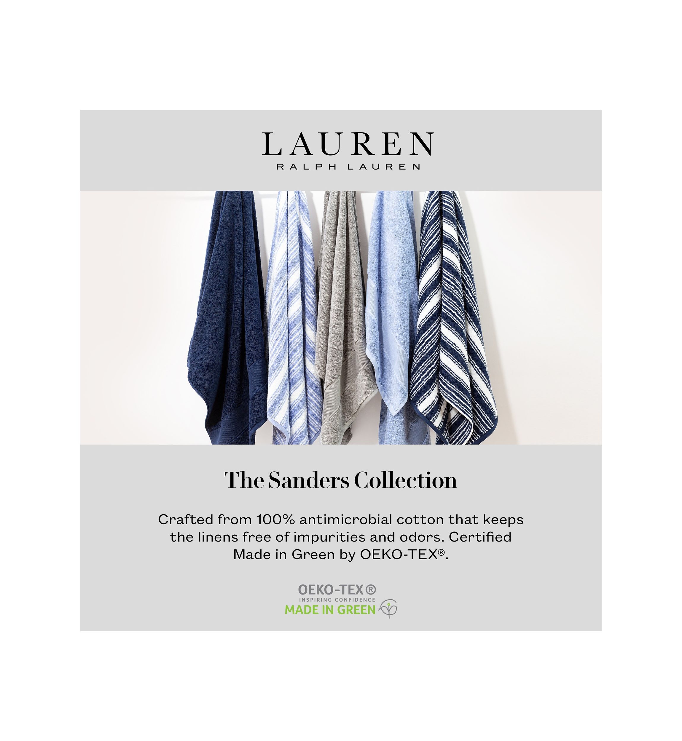 Sanders Striped Bath Towels