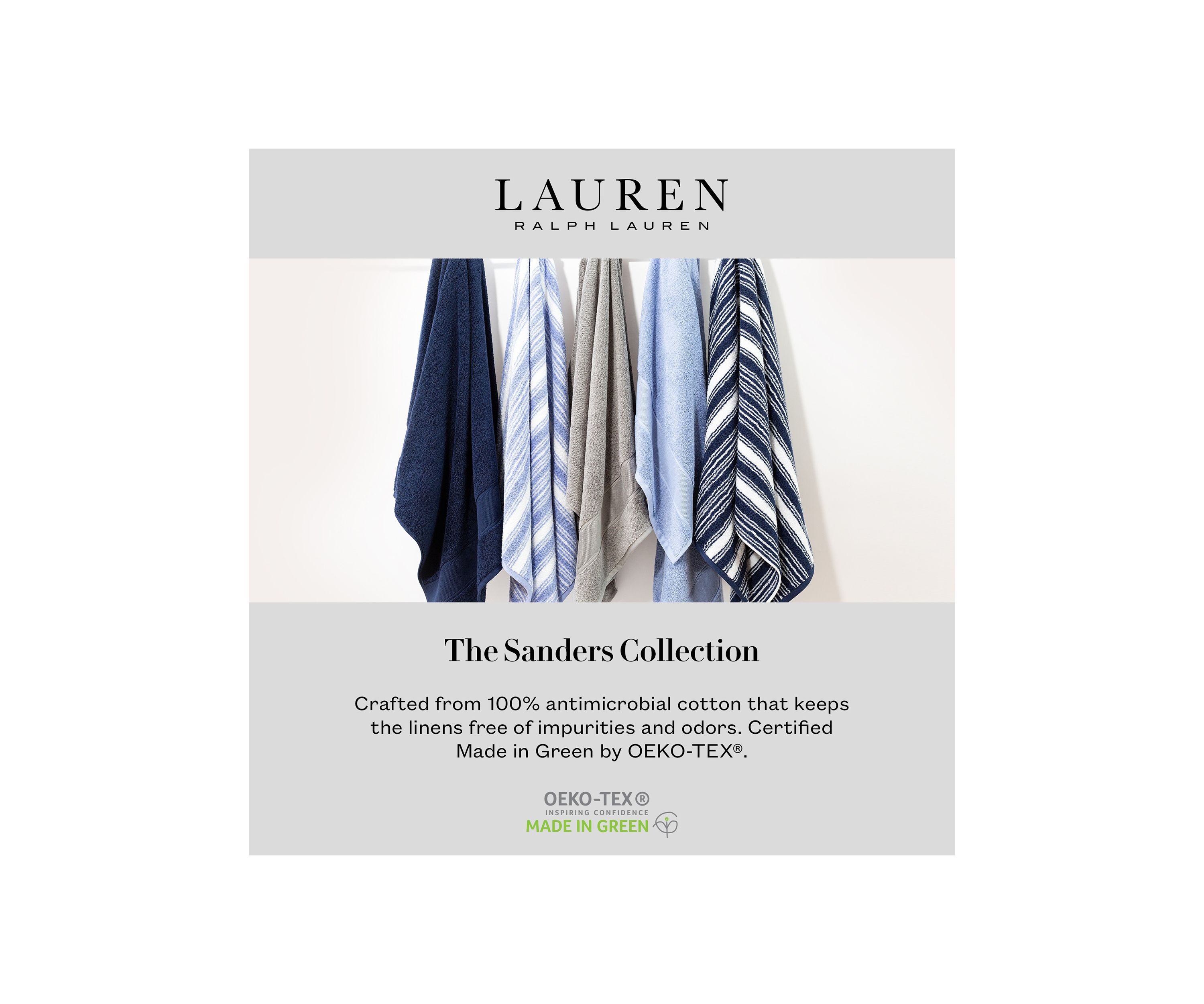 Sanders Striped Bath Towels