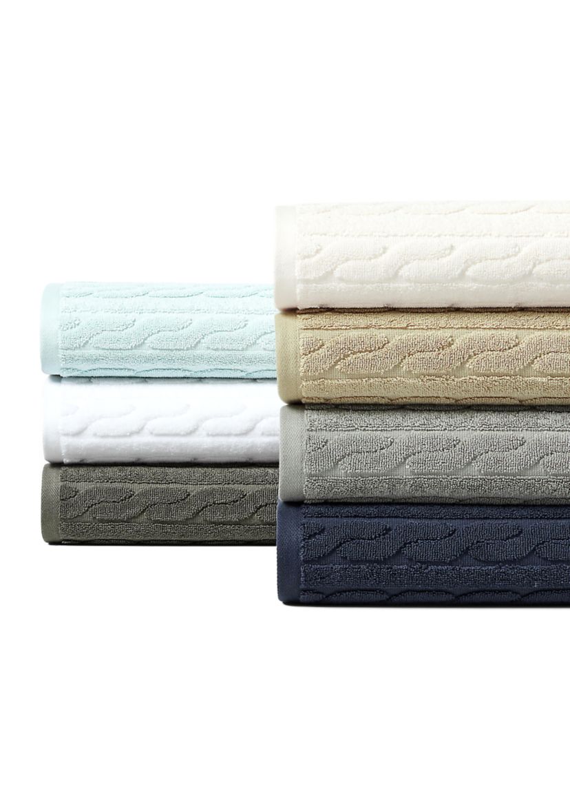 Sanders Cable Bath Towels