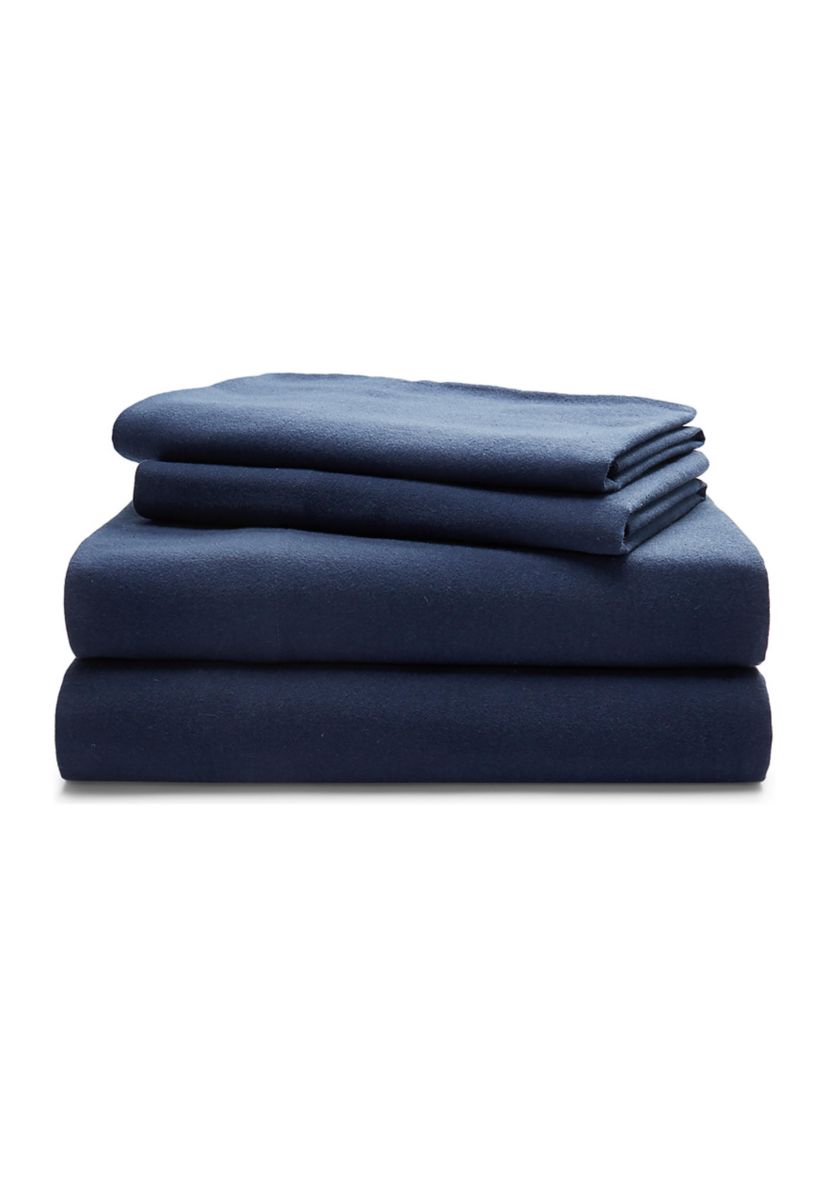 Solid Flannel Sheet Set