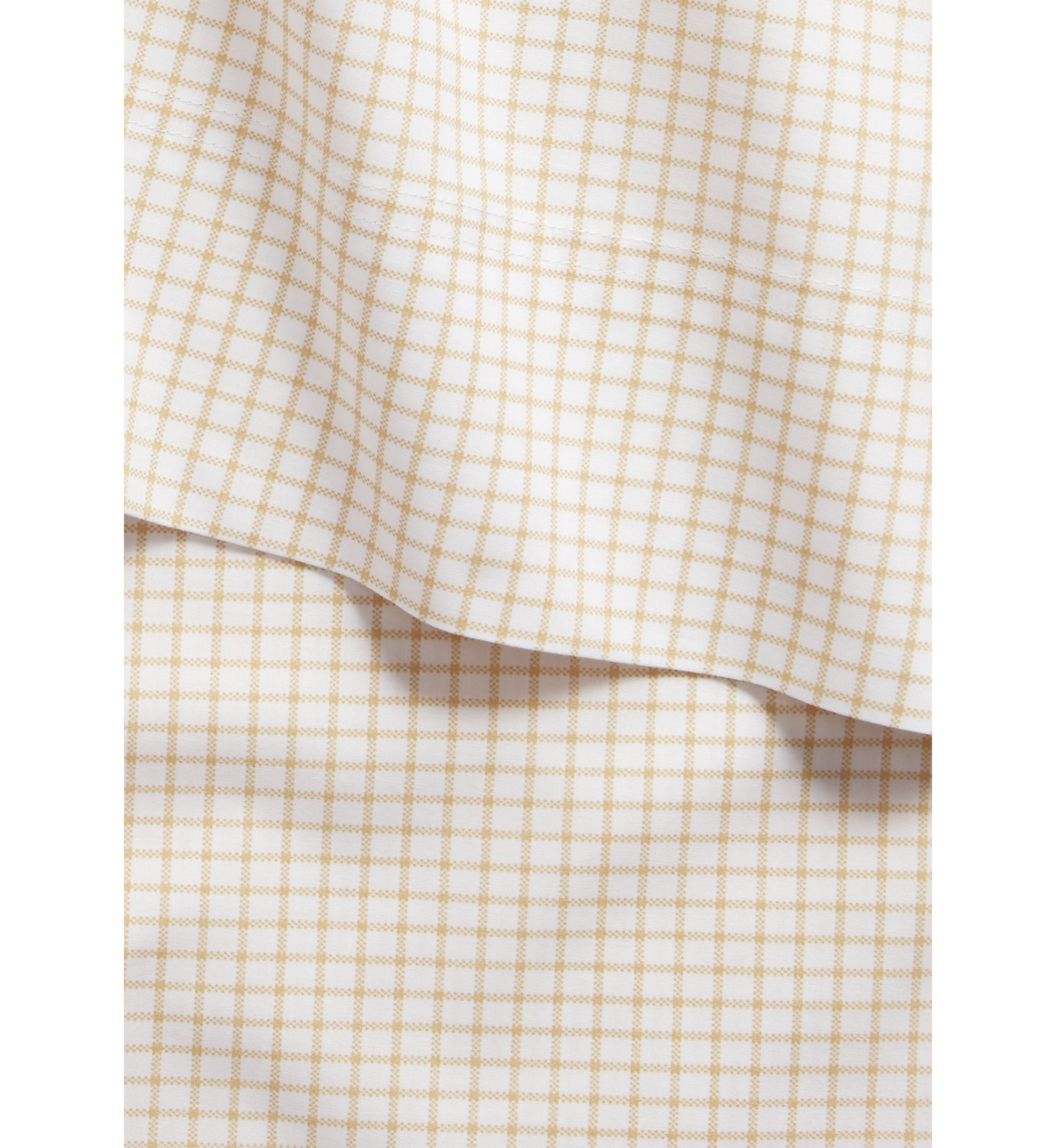 Sloane Cotton Percale Checked Sheet Set