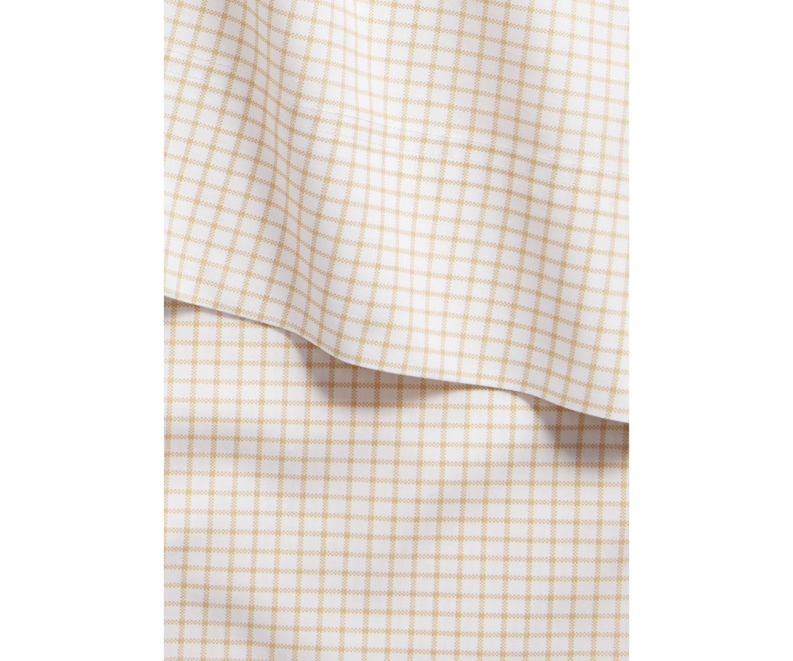 Sloane Cotton Percale Checked Sheet Set