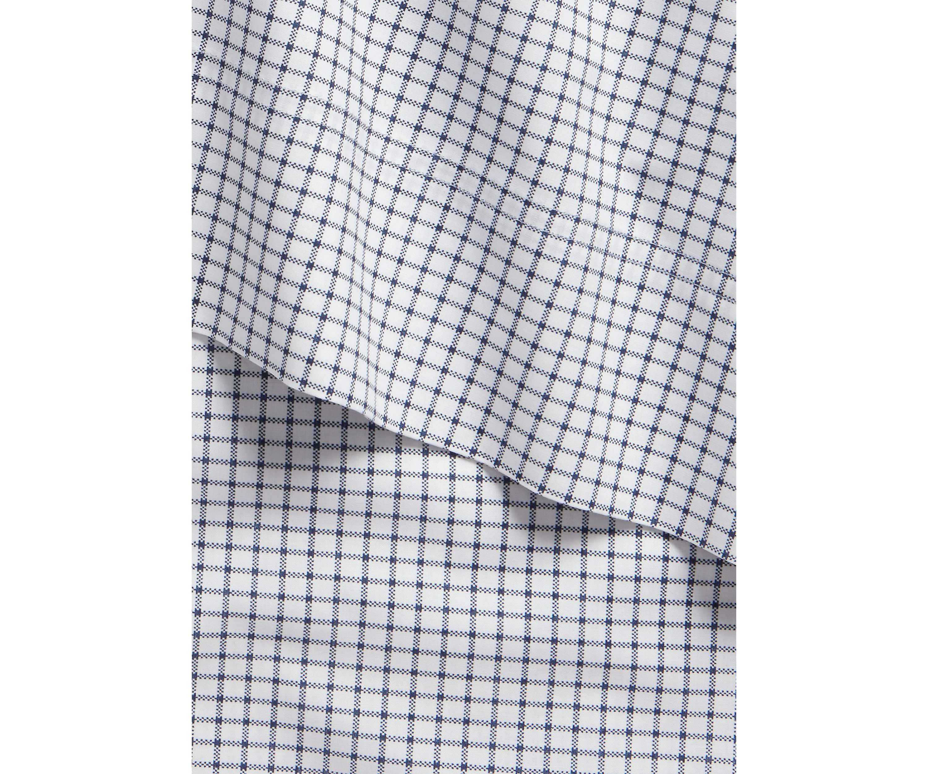 Sloane Cotton Percale Checked Pillowcase Set