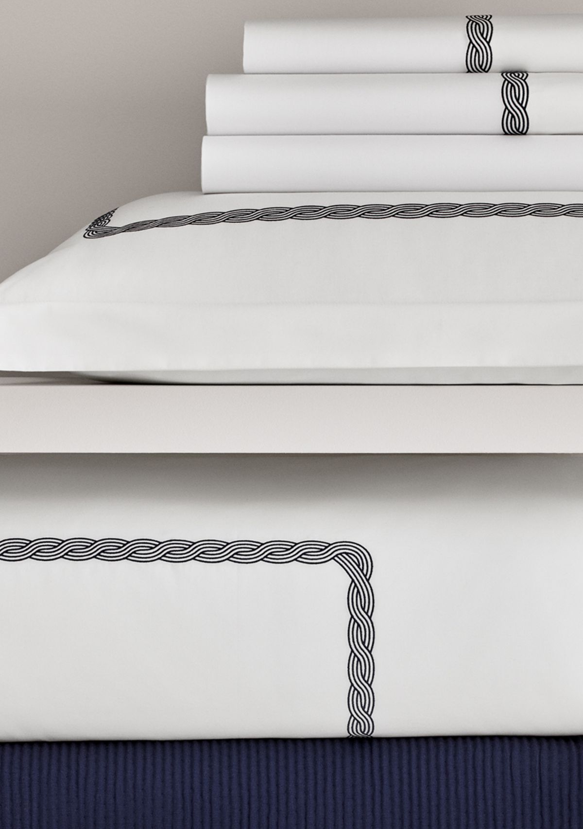 Spencer Cable Embroidery Throw Pillow