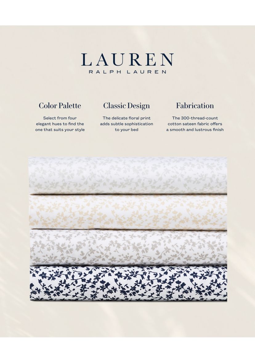 Spencer Sateen Floral Sheet Set