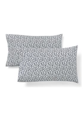 Lauren Ralph Lauren Home Spencer Sateen Floral Pillowcase Set, Navy Blue, King