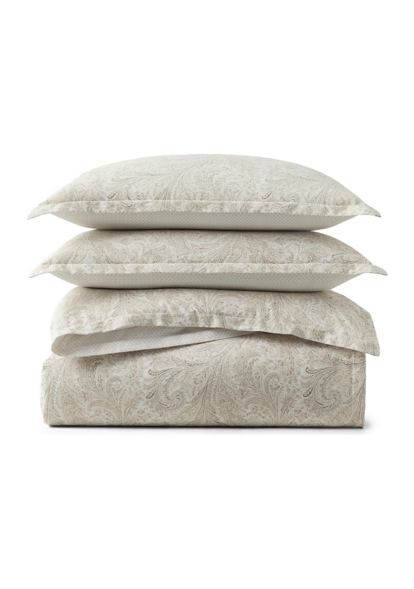 Marah Paisley Cotton Percale Full/Queen Duvet Cover Set