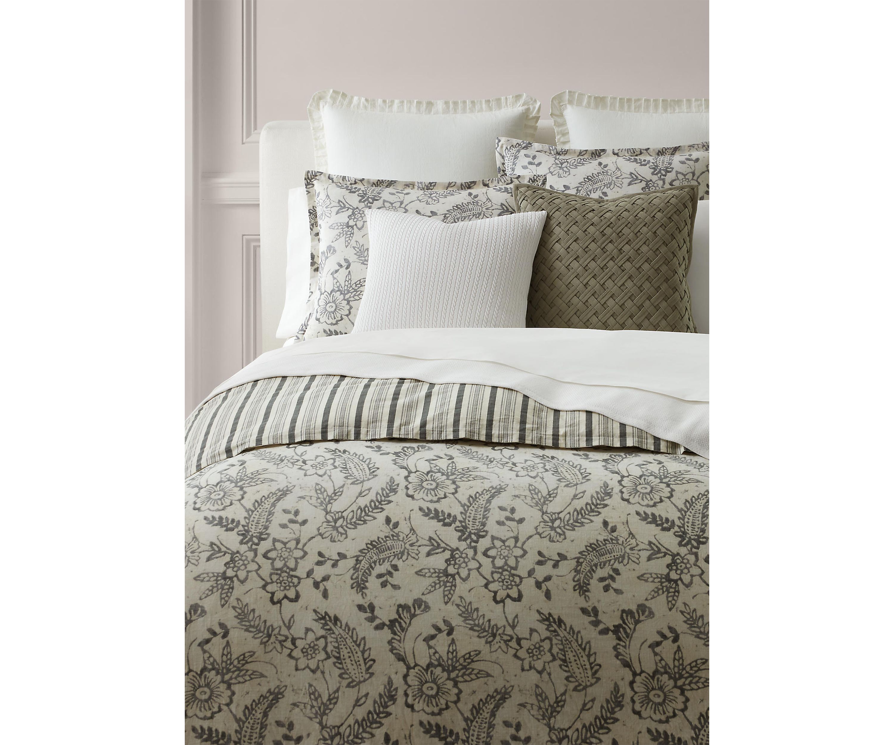 Sara Floral Paisley King Duvet Cover Set