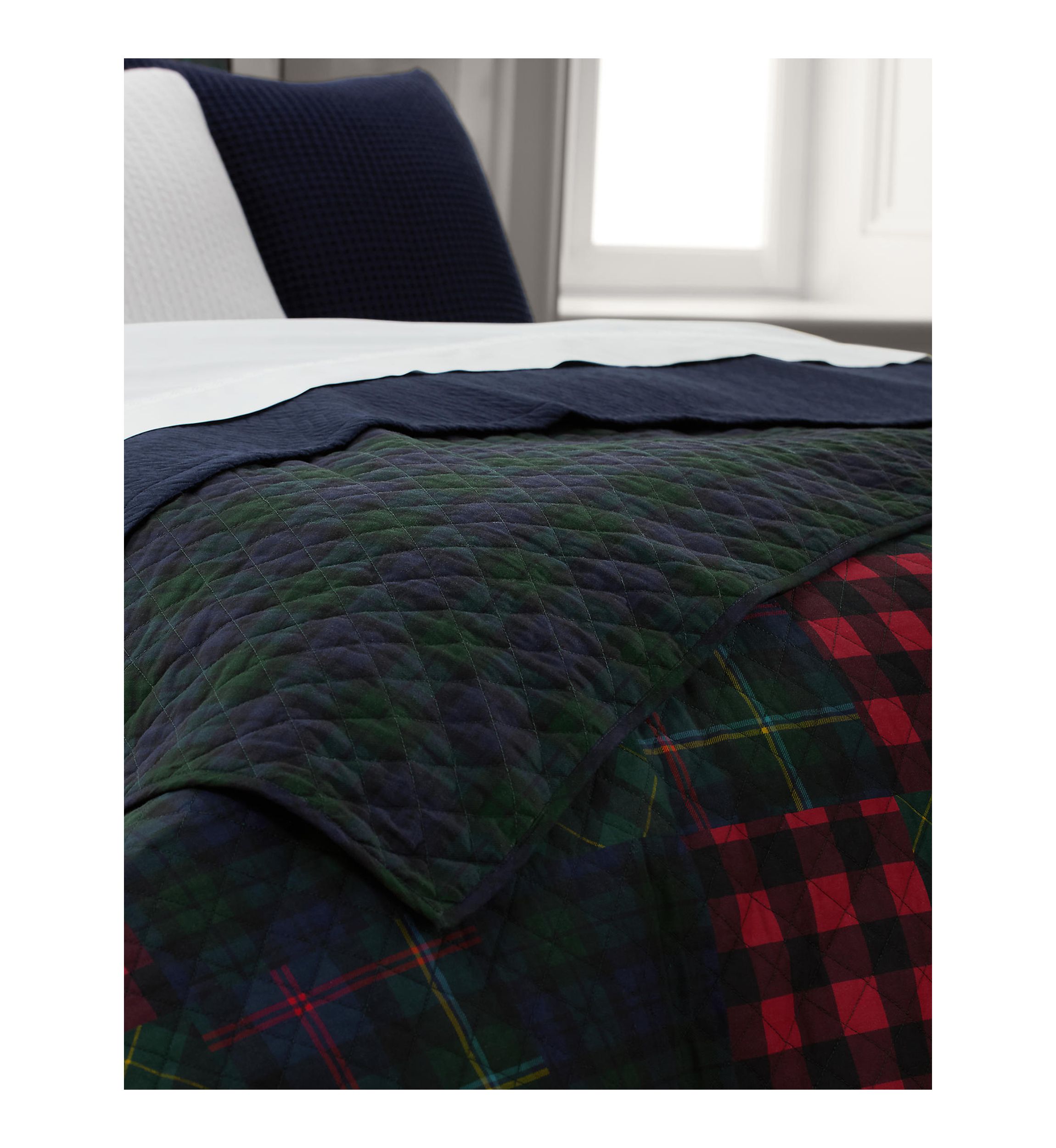 Hadley Soft Cotton Diamond-Stitch Quilt