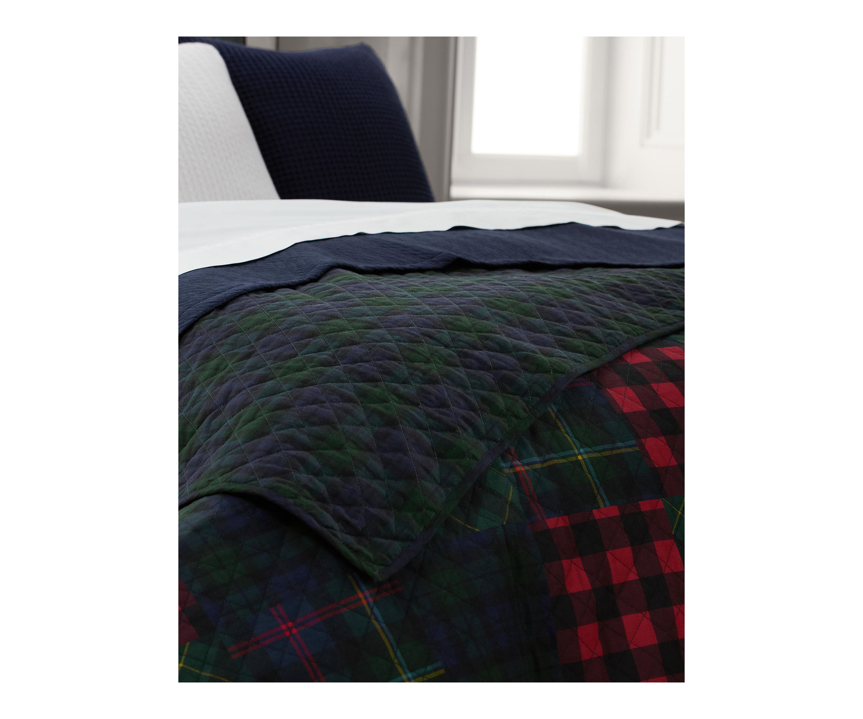 Hadley Soft Cotton Diamond-Stitch Quilt