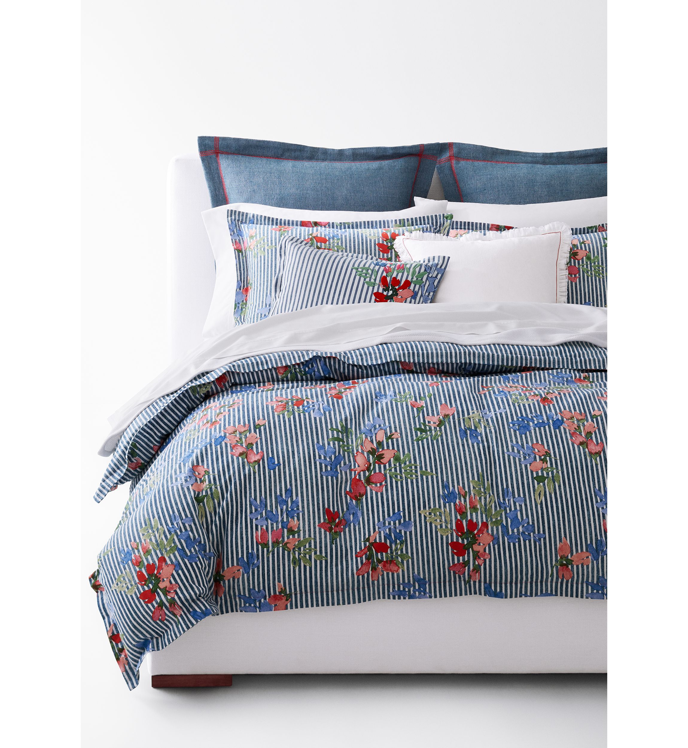 Maggie Floral Stripe Duvet Set