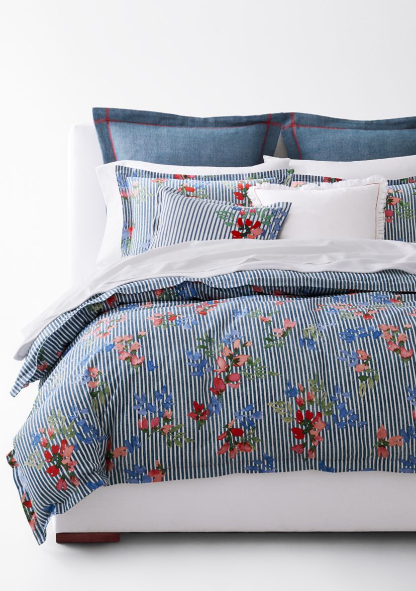 Maggie Floral Stripe Duvet Set