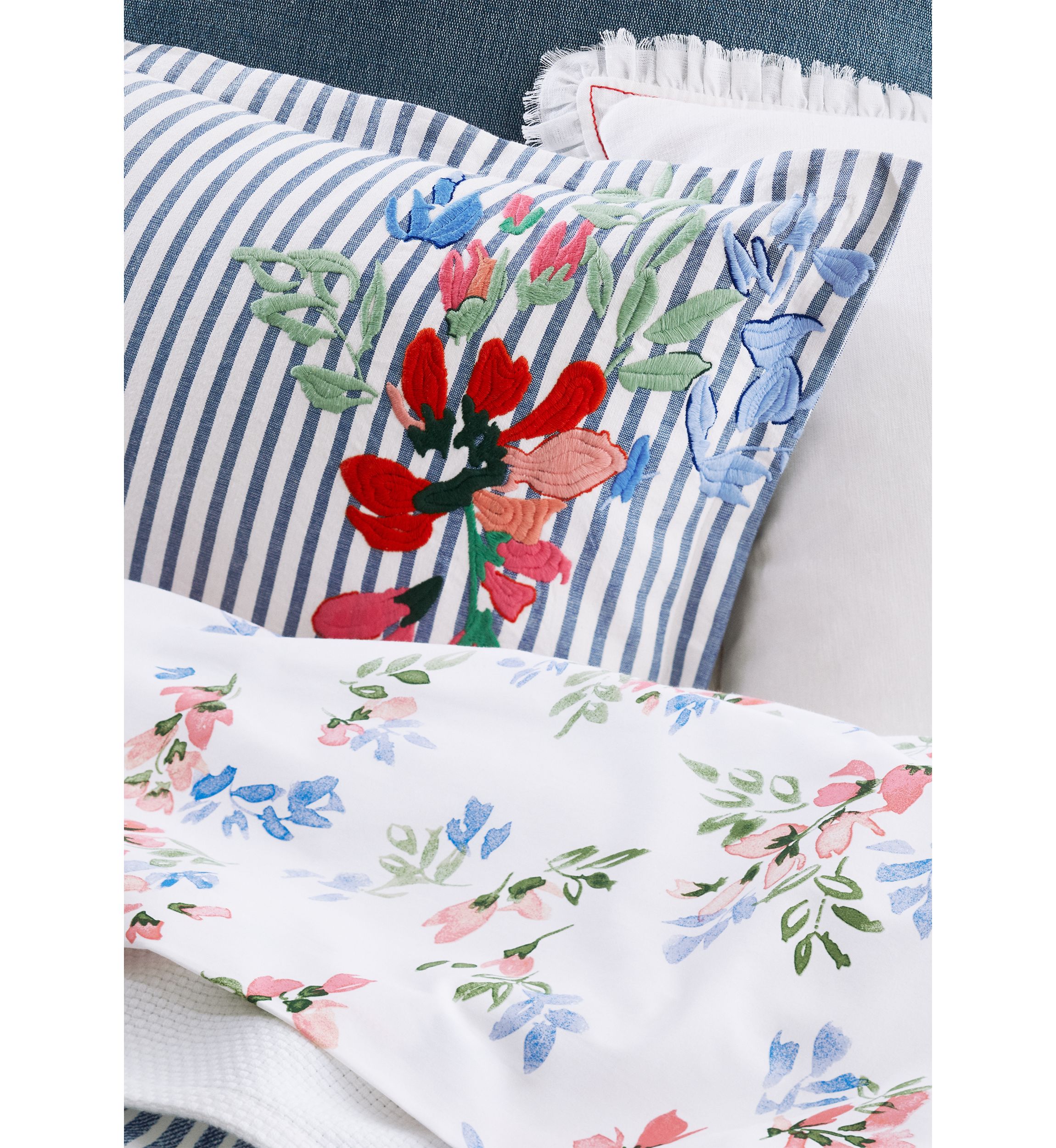 Maggie Floral Stripe Duvet Set