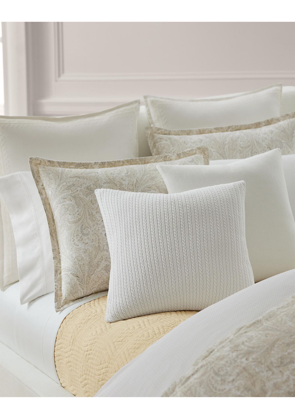 Delphine Cable-Knit Throw Pillow