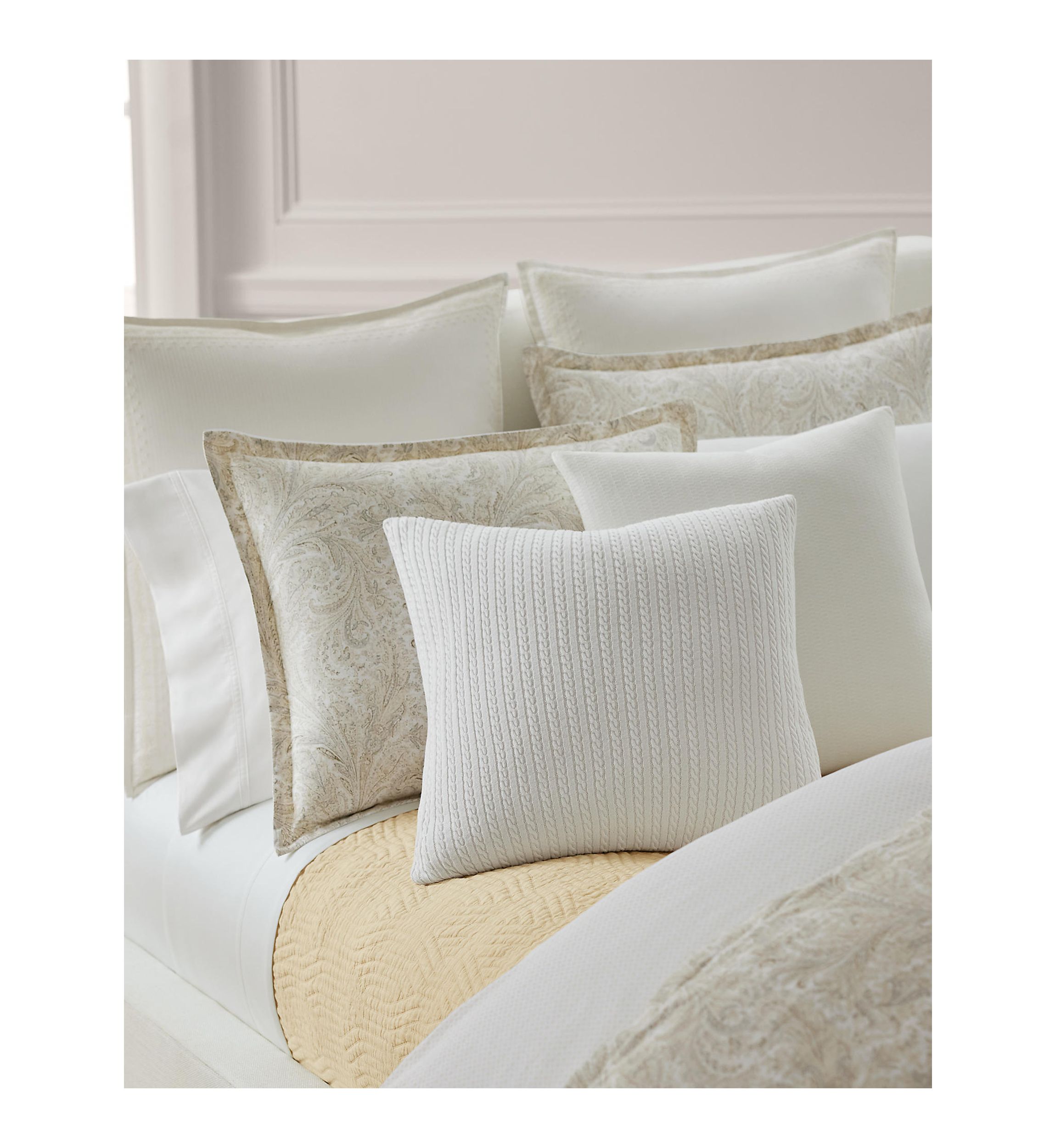 Delphine Cable-Knit Throw Pillow