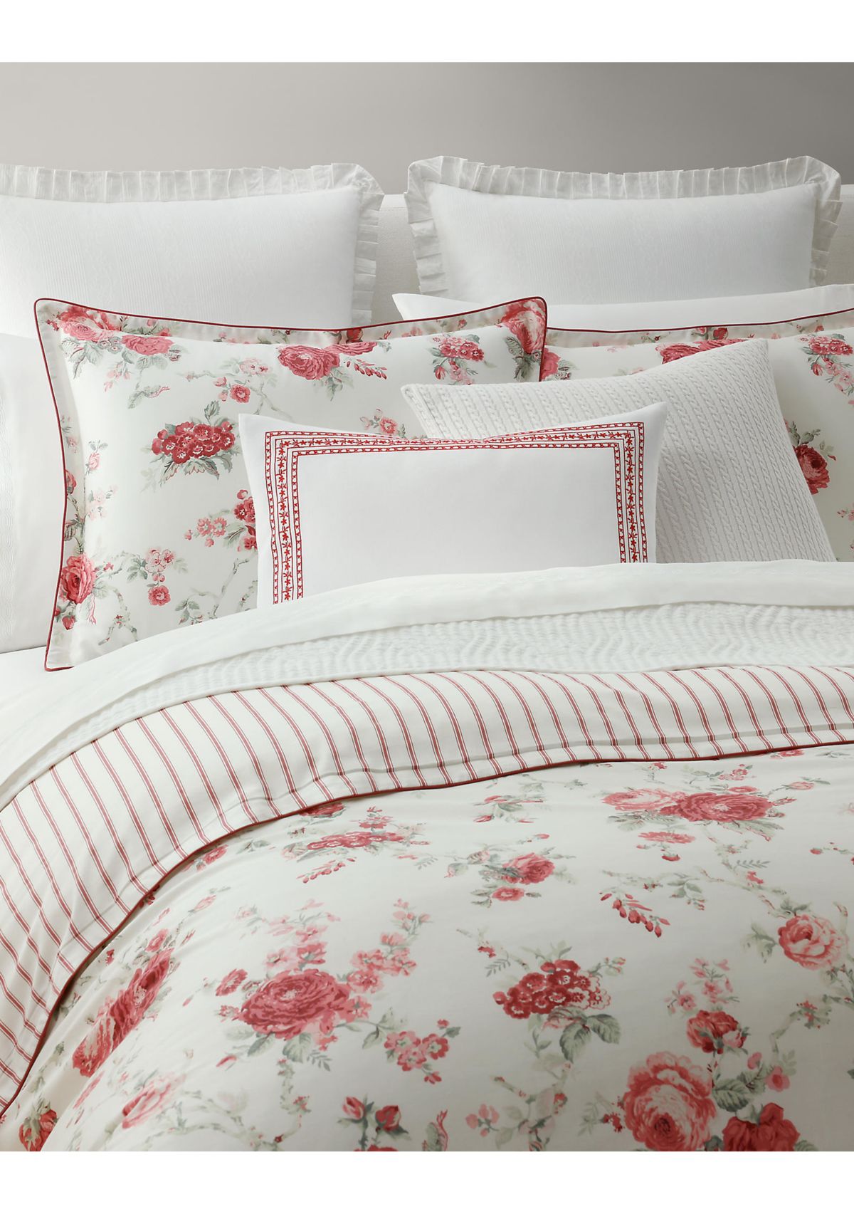 Marris Vintage-Inspired Cotton Throw Pillow