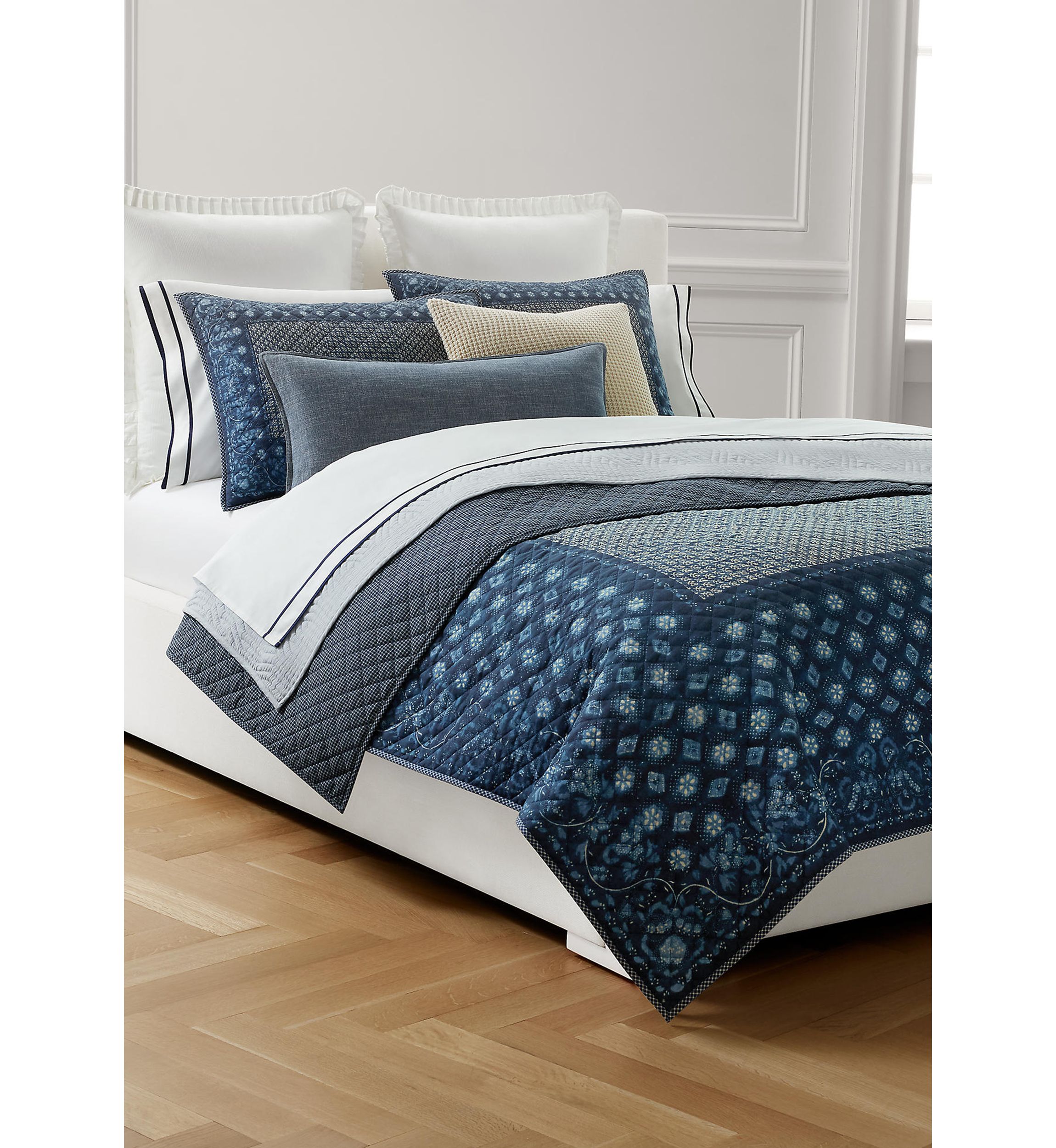Becket Diamond-Stitched Cotton Quilt