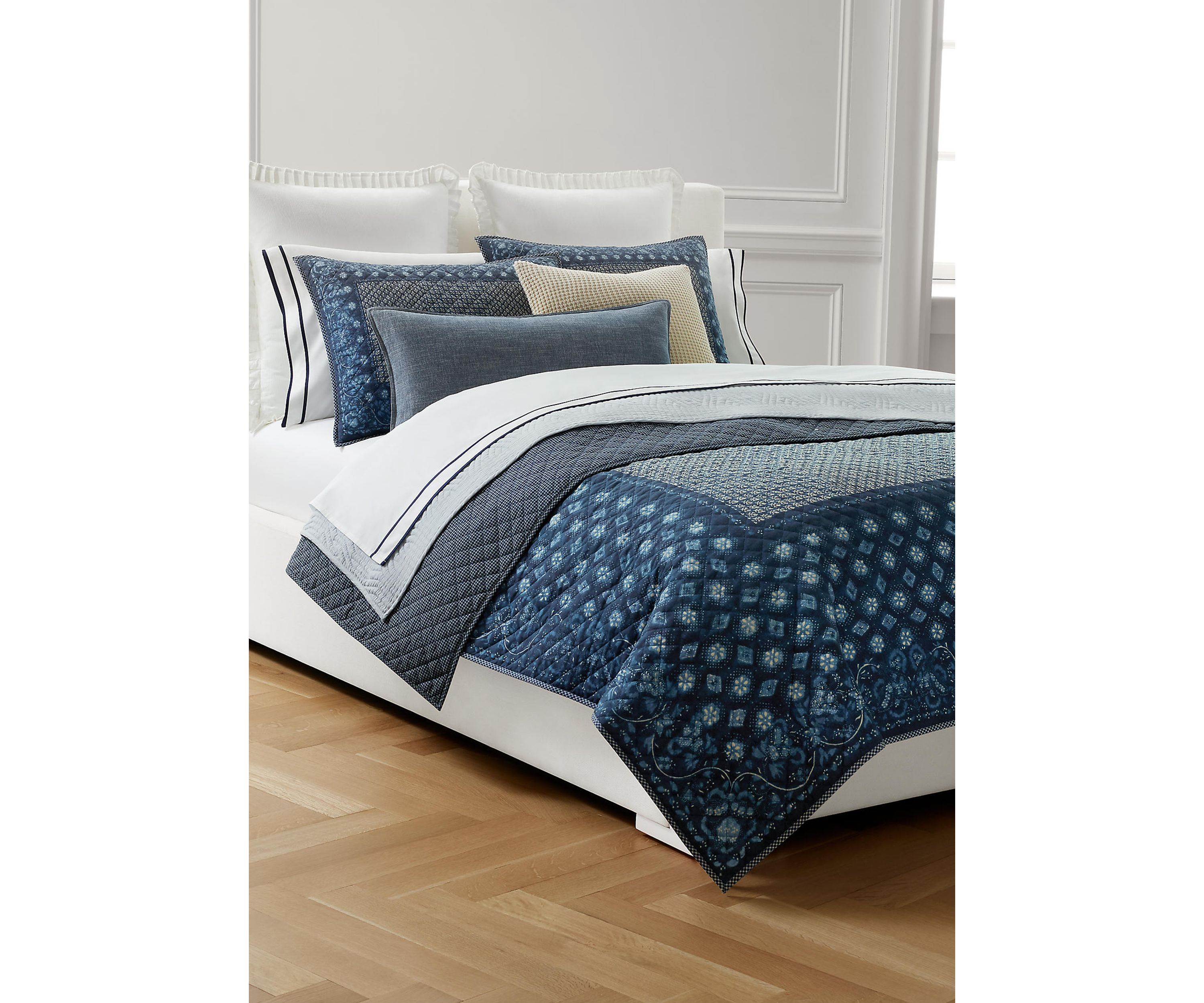 Becket Diamond-Stitched Cotton Quilt
