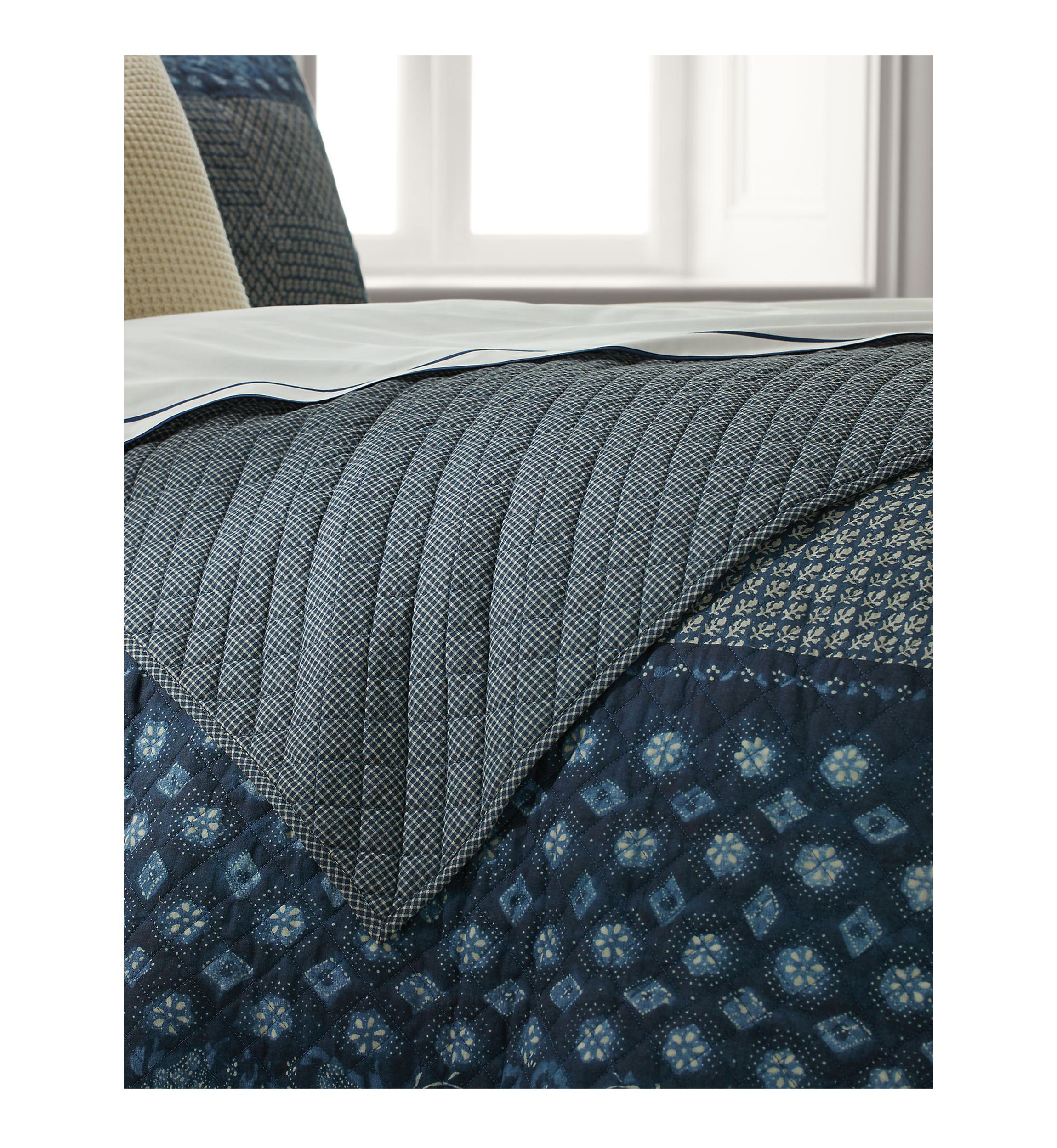 Becket Diamond-Stitched Cotton Quilt
