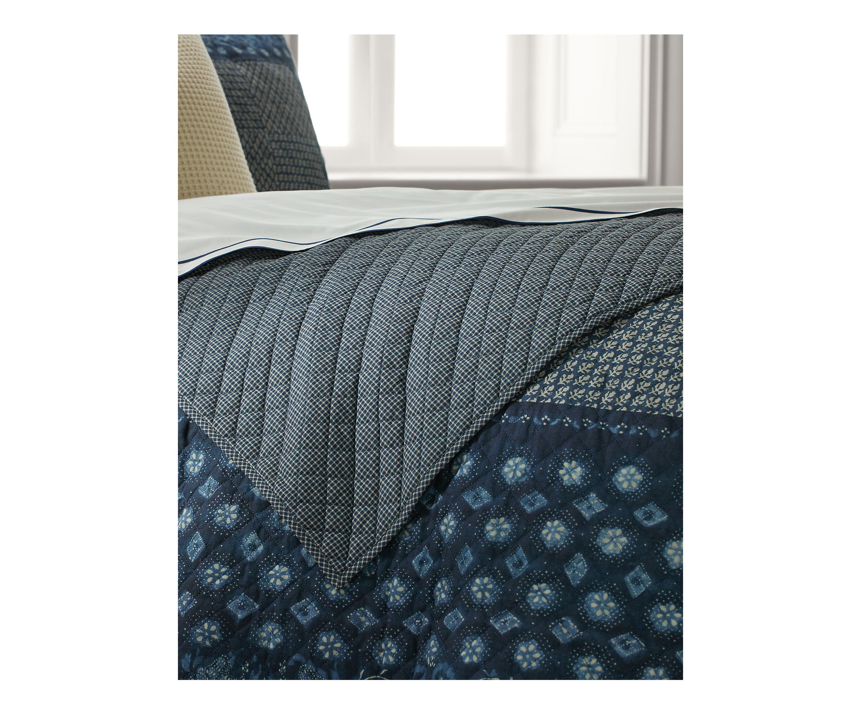 Becket Diamond-Stitched Cotton Quilt