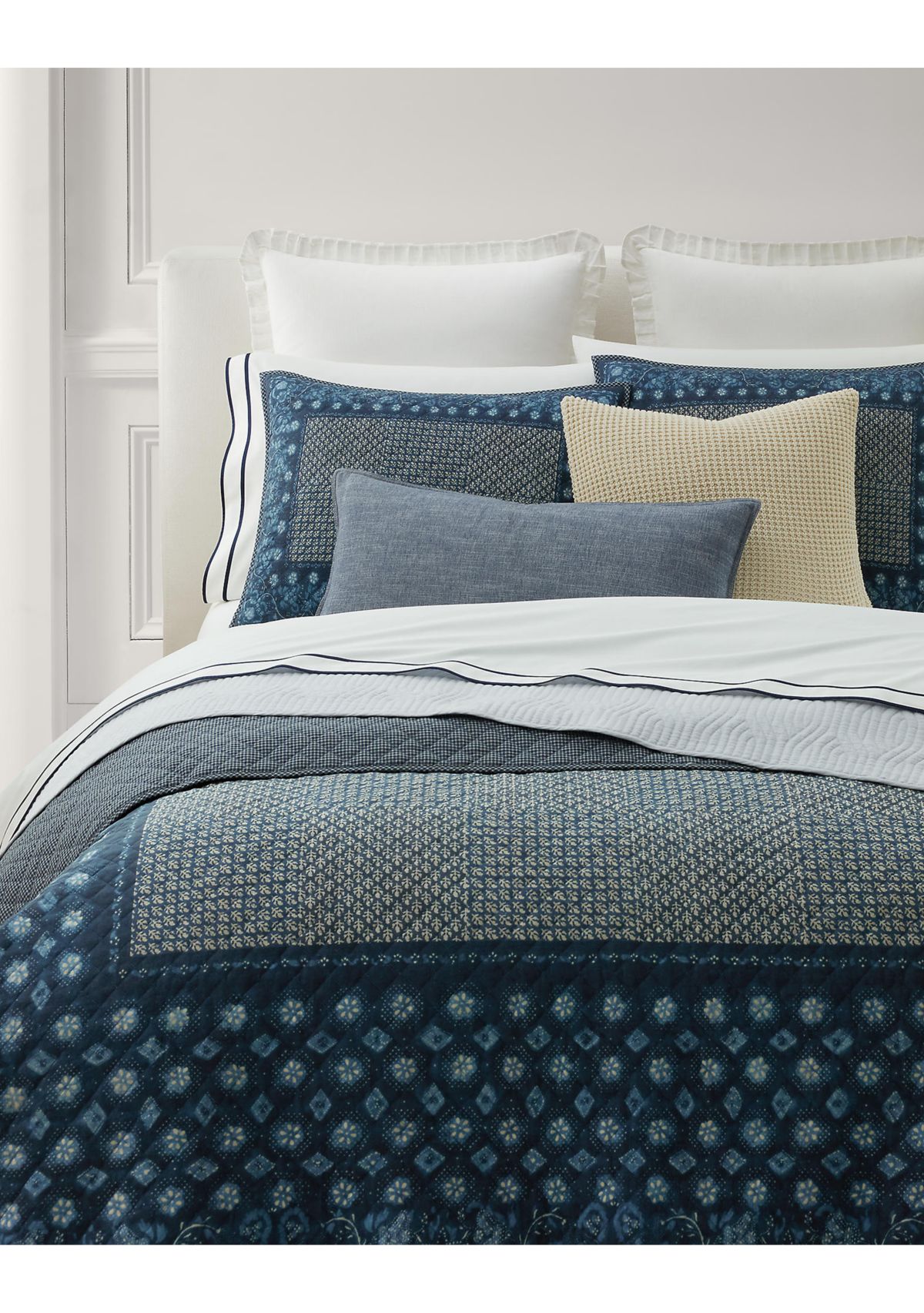 Becket Diamond-Stitched Cotton Quilt