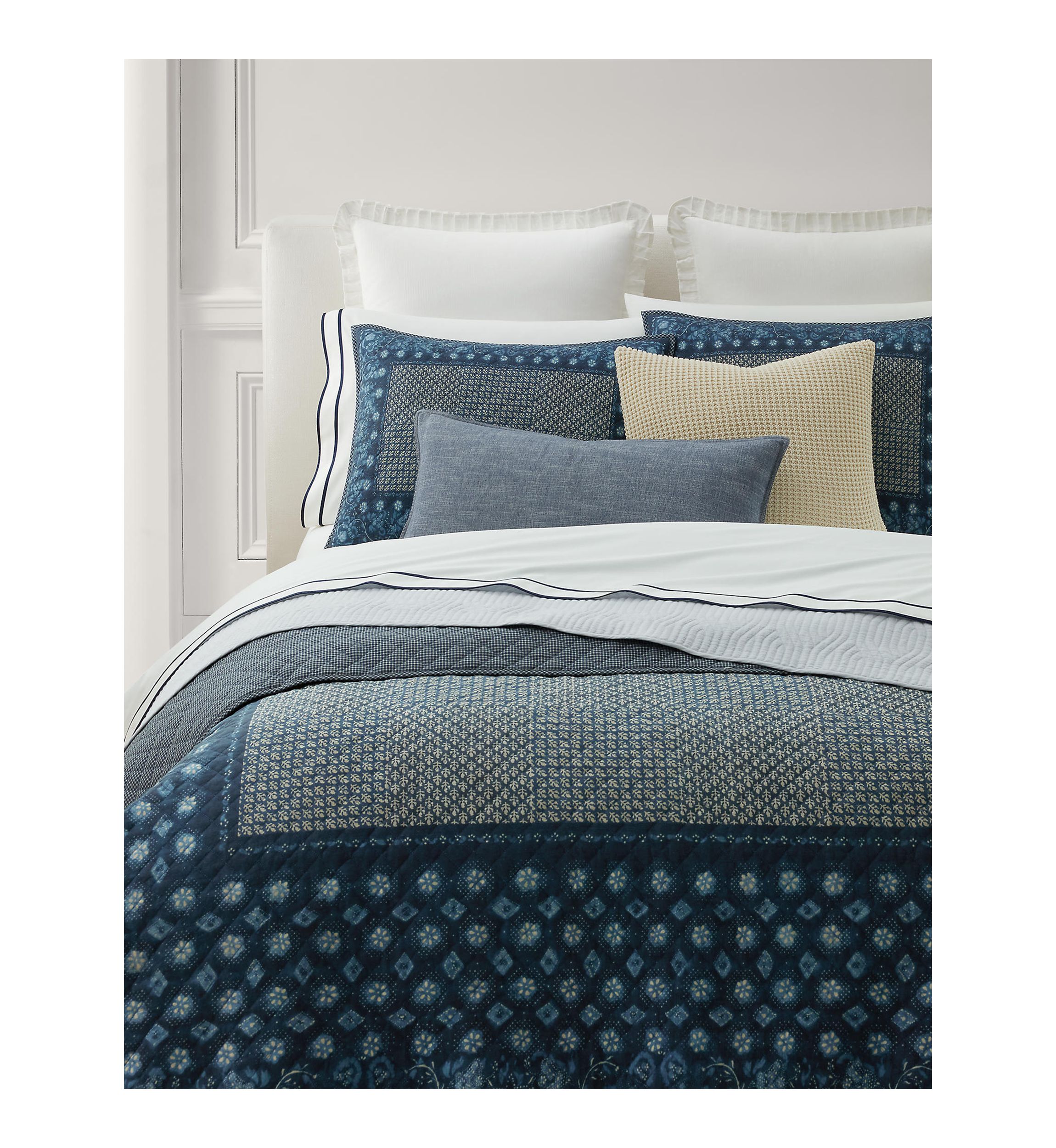 Becket Diamond-Stitched Cotton Quilt