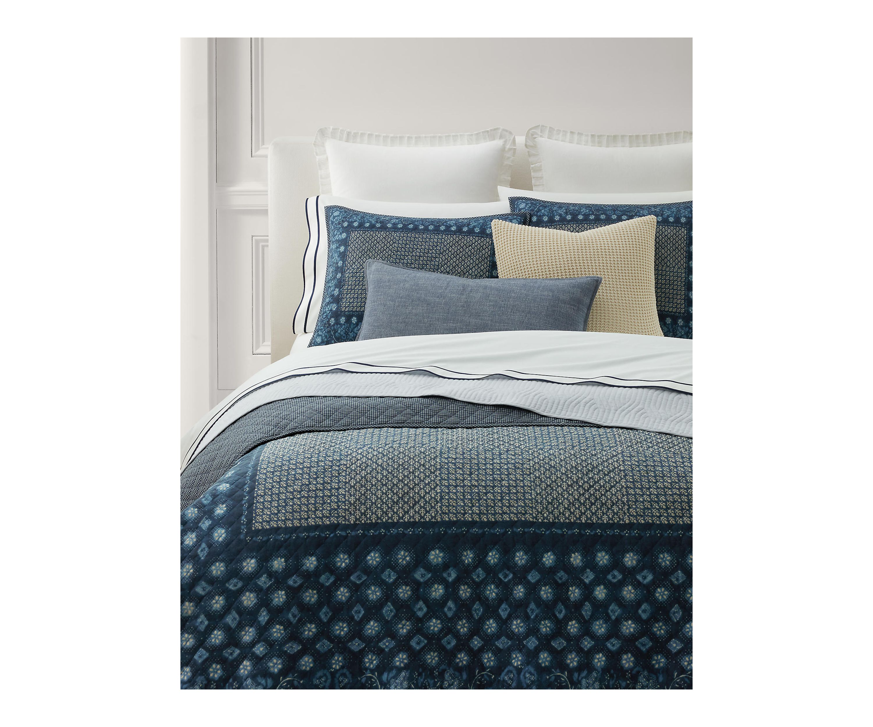 Becket Diamond-Stitched Cotton Quilt