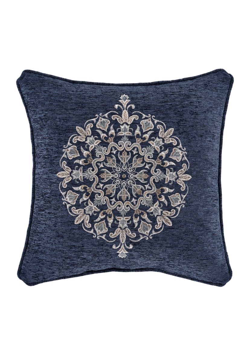 Botticelli 18" Square Embellished Decorative Throw Pillow
