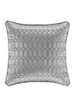 Luxembourg Silver 20 Inch Square Decorative Throw Pillow