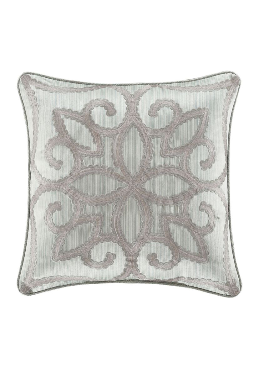 Nouveau 18" Square Embellished Decorative Throw Pillow