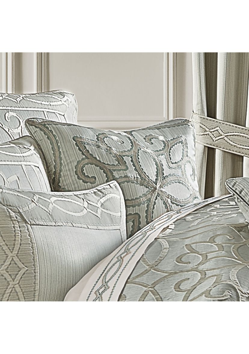 Nouveau 18" Square Embellished Decorative Throw Pillow
