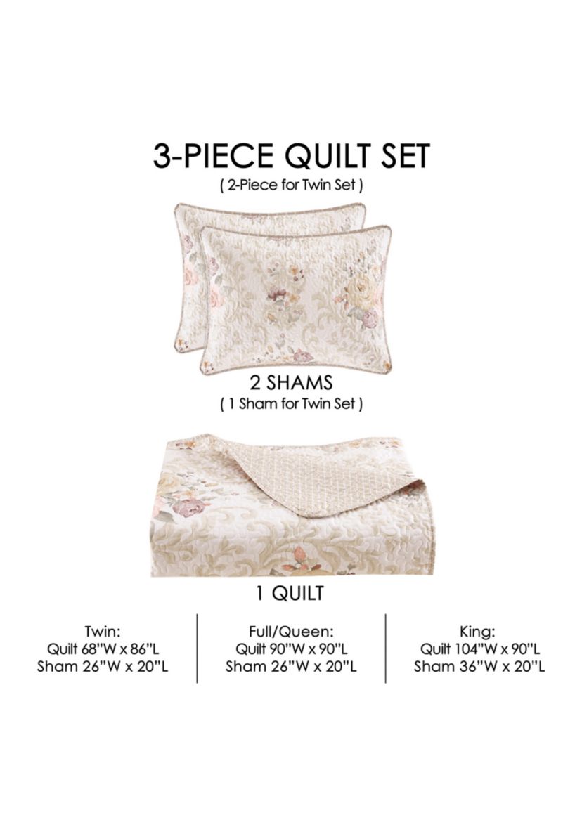 Chardonnay 3pc. Quilt Set