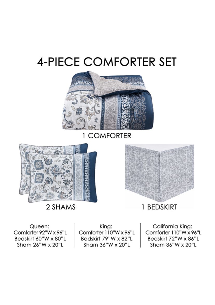 Chelsea Blue 4pc. Comforter Set