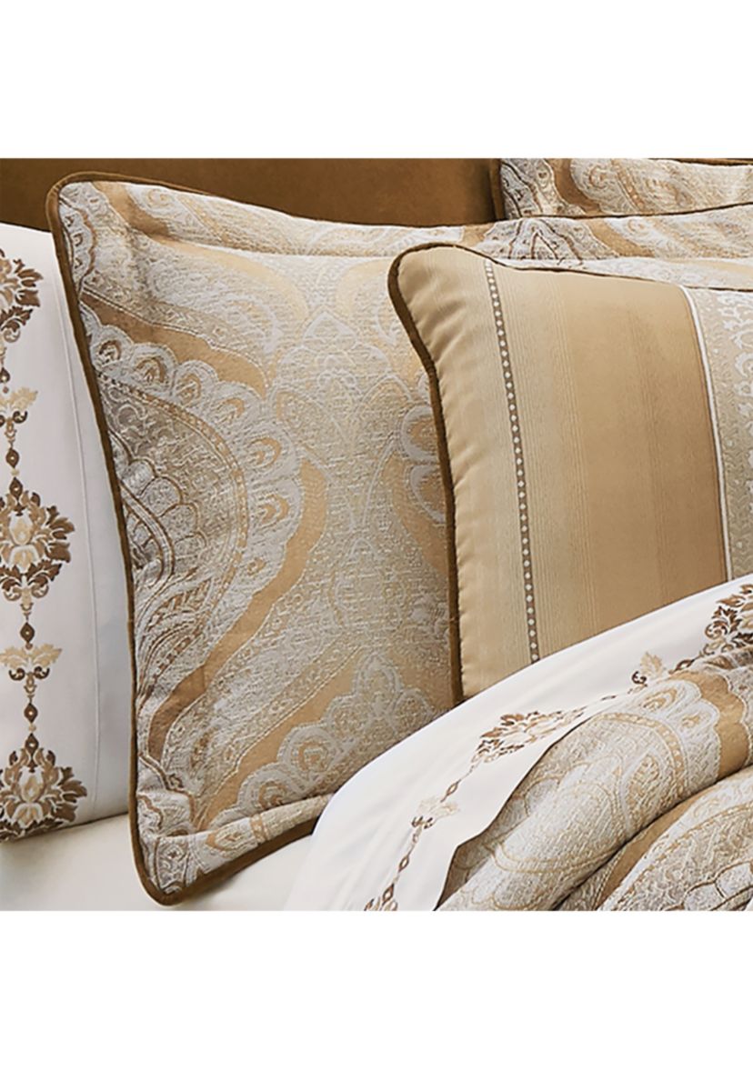 FA18 GIANNA GOLD Q CSET:Queen Comforter Set:GOLD