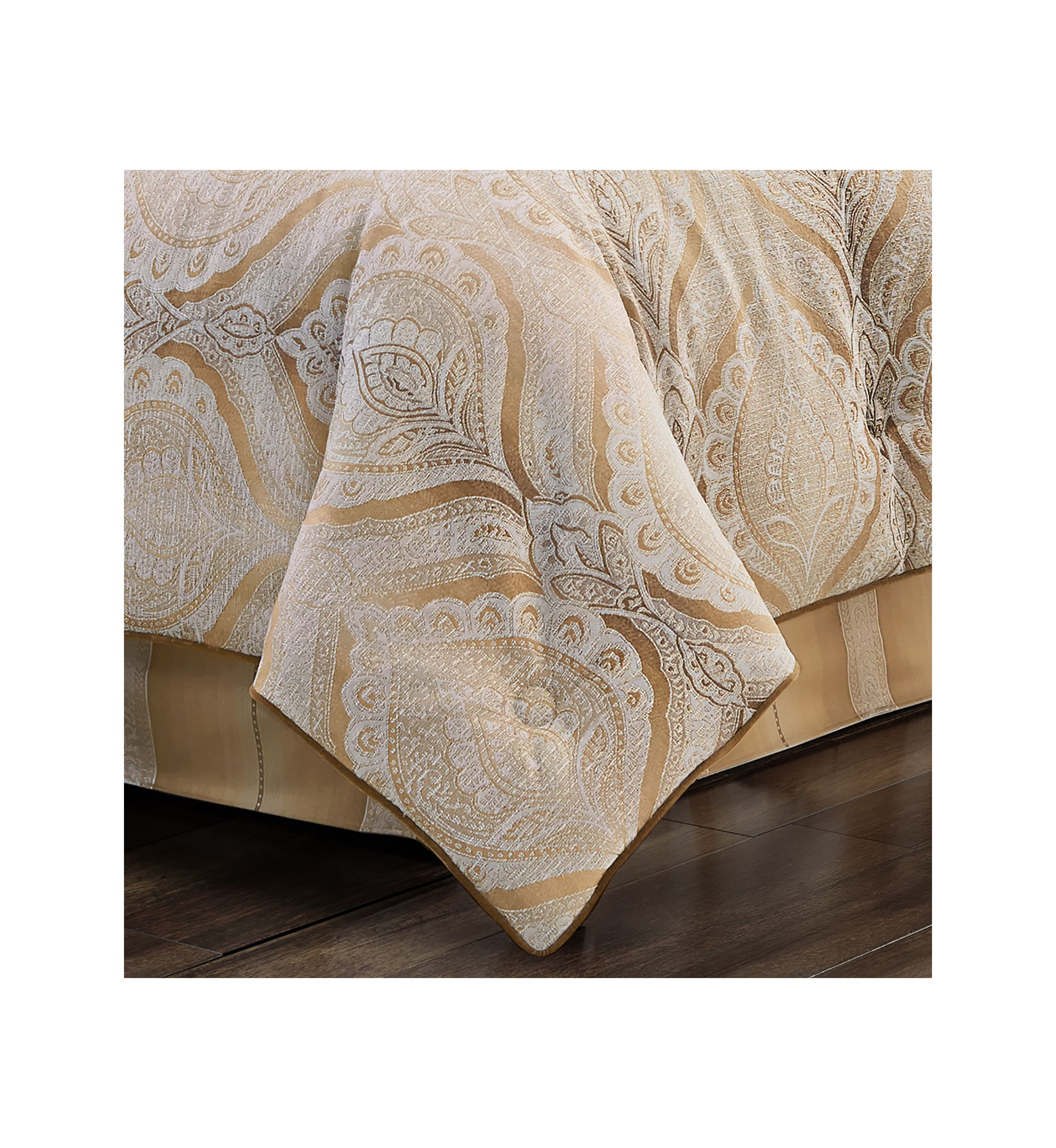 FA18 GIANNA GOLD Q CSET:Queen Comforter Set:GOLD