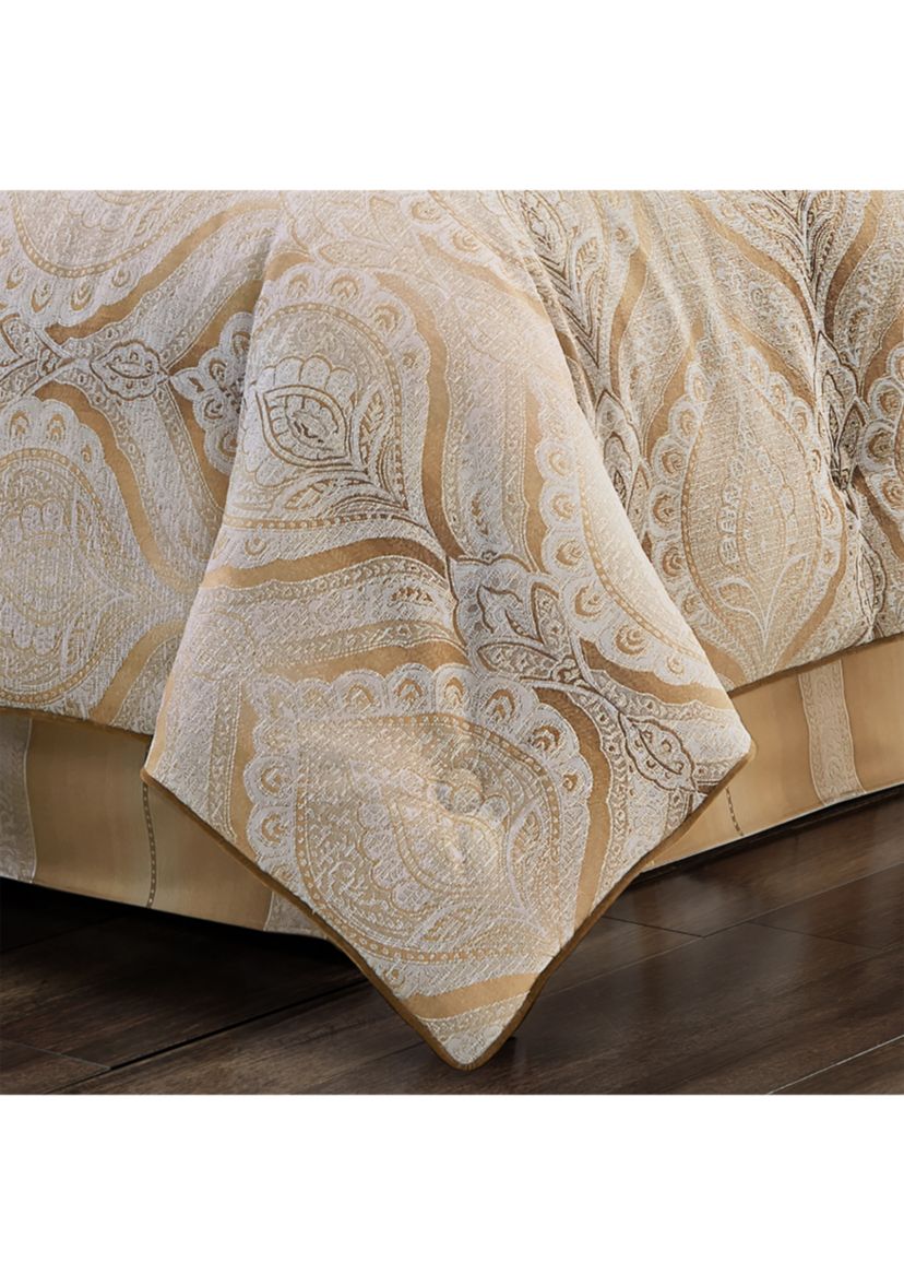 FA18 GIANNA GOLD Q CSET:Queen Comforter Set:GOLD