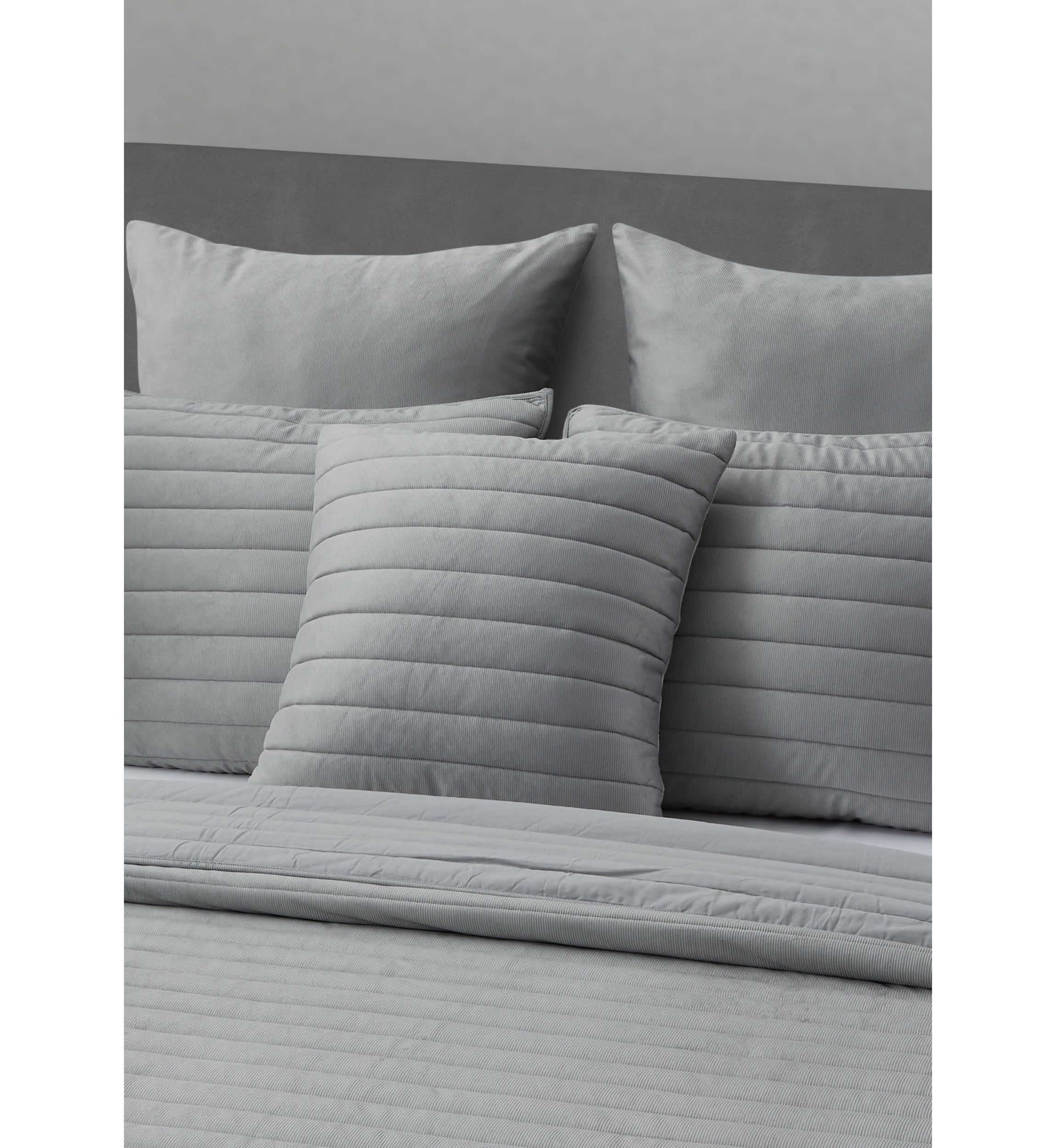 Valencia 20" Square Quilted Decorative Throw Pillow