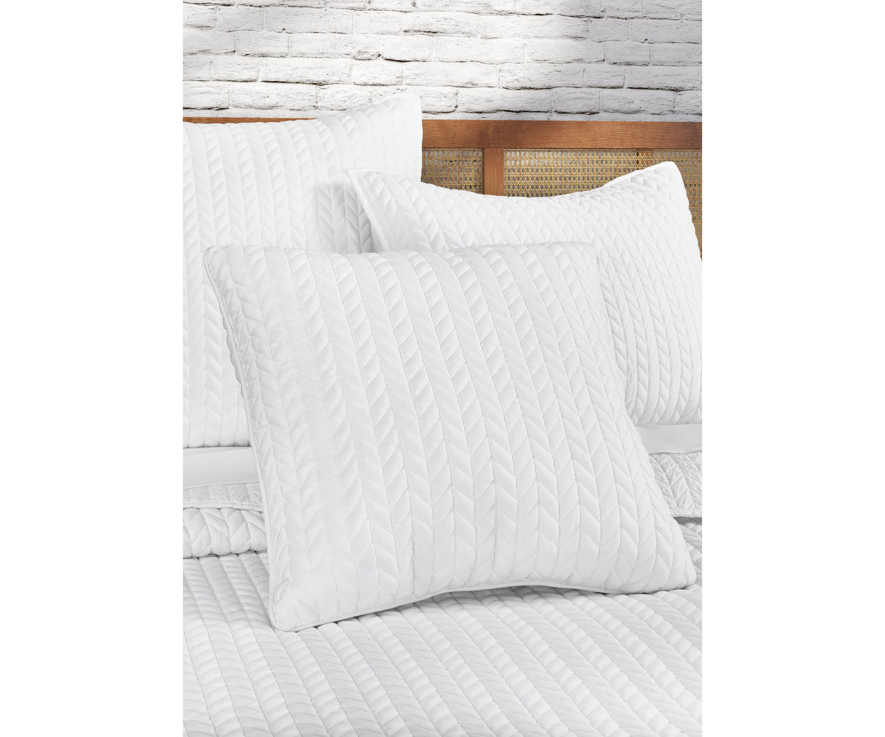 Cayman 20" Square Quilted Decorative Throw Pillow