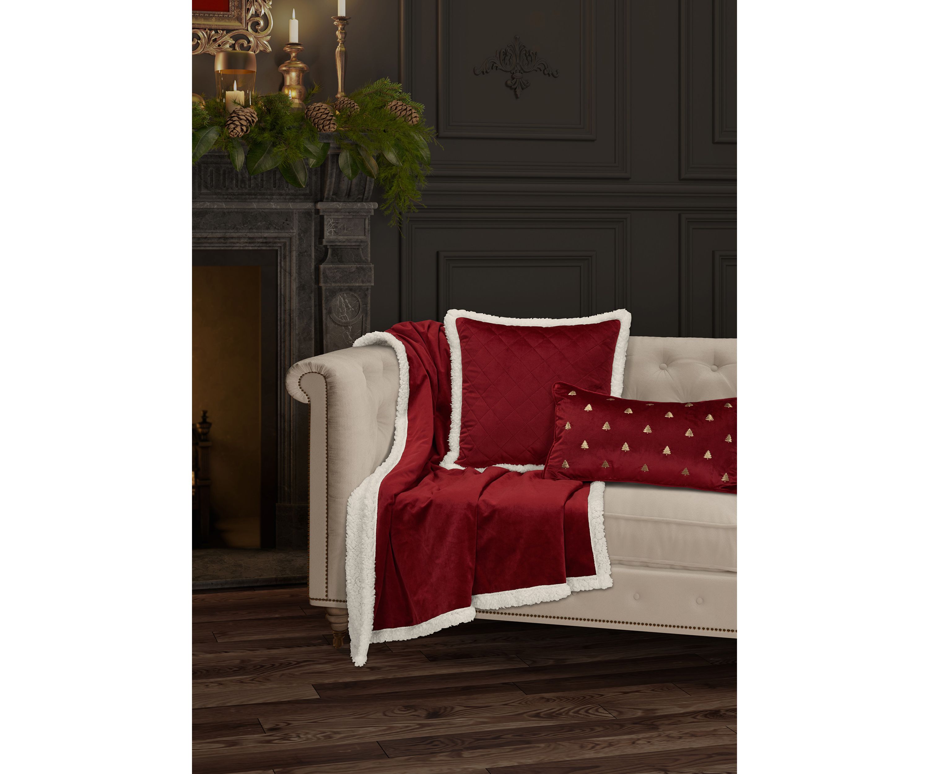 Christmas Tree Pillow Boudoir Embellished Decorative Throw Pillow