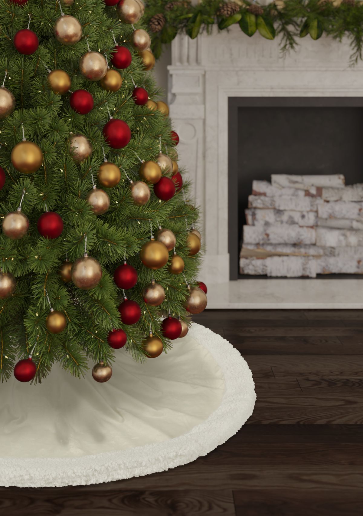 Casey Sherpa Christmas Tree Skirt