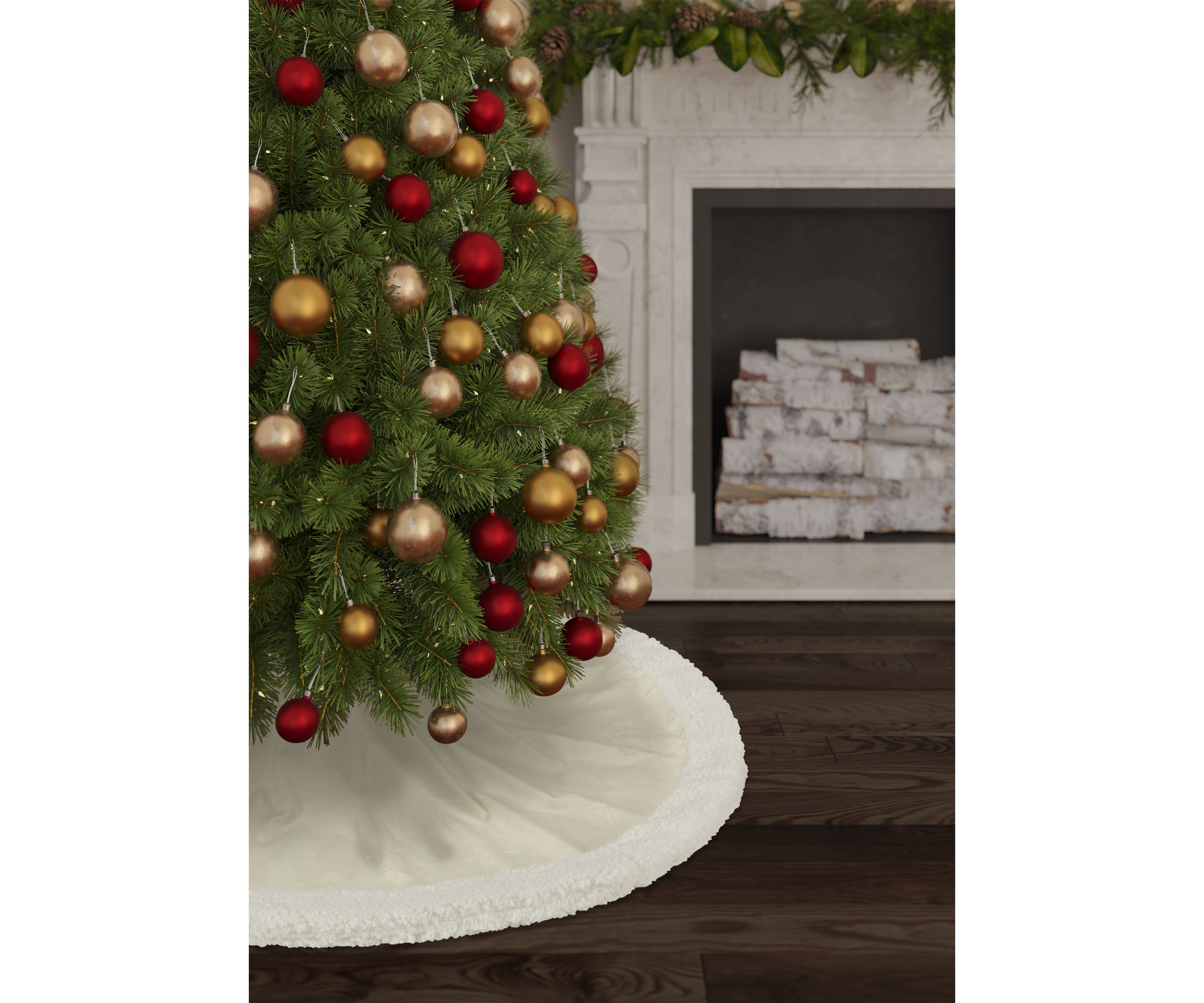 Casey Sherpa Christmas Tree Skirt