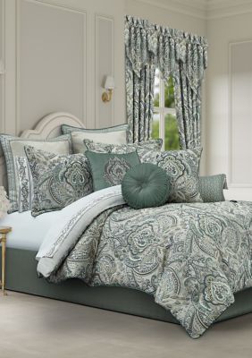 J Queen New York Lazaro QUEEN sale Comforter Set Indigo Blue