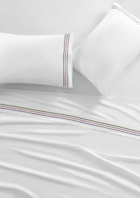 J. Queen Cottage Savannah 4pc. Sheet Set, White, King