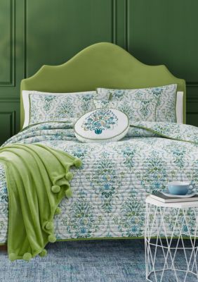 J By J Queen New York Kayani Teal Coverlet Belk